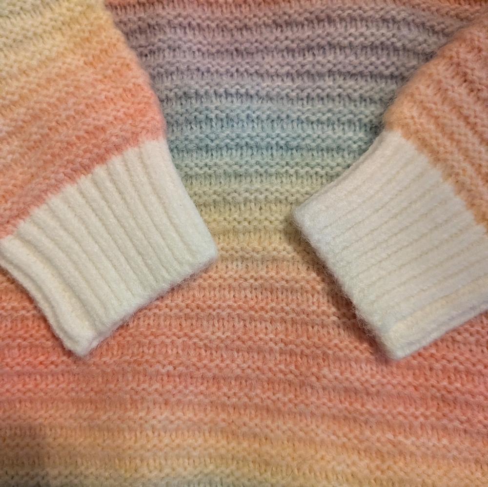 Main Strip Women's Rainbow Ombre Sweater Size S - Picture 2 of 6
